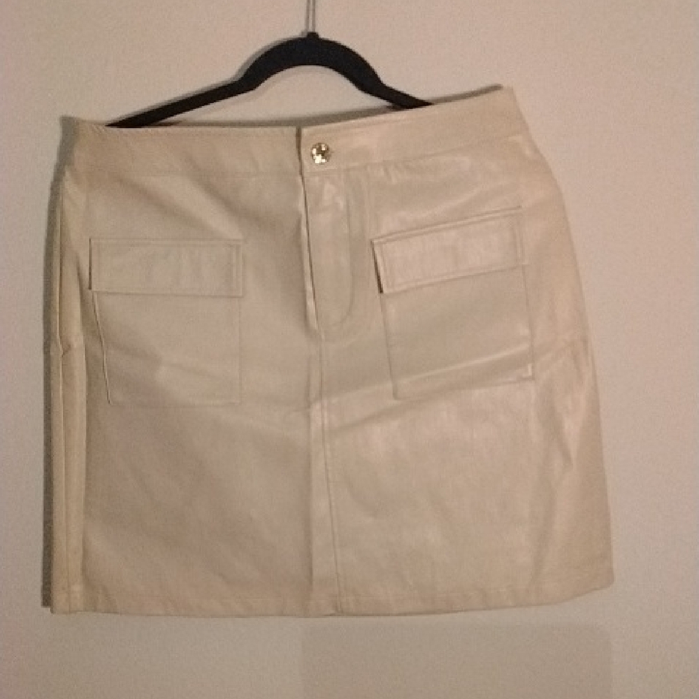 Marc New York Cream Pencil Skirt